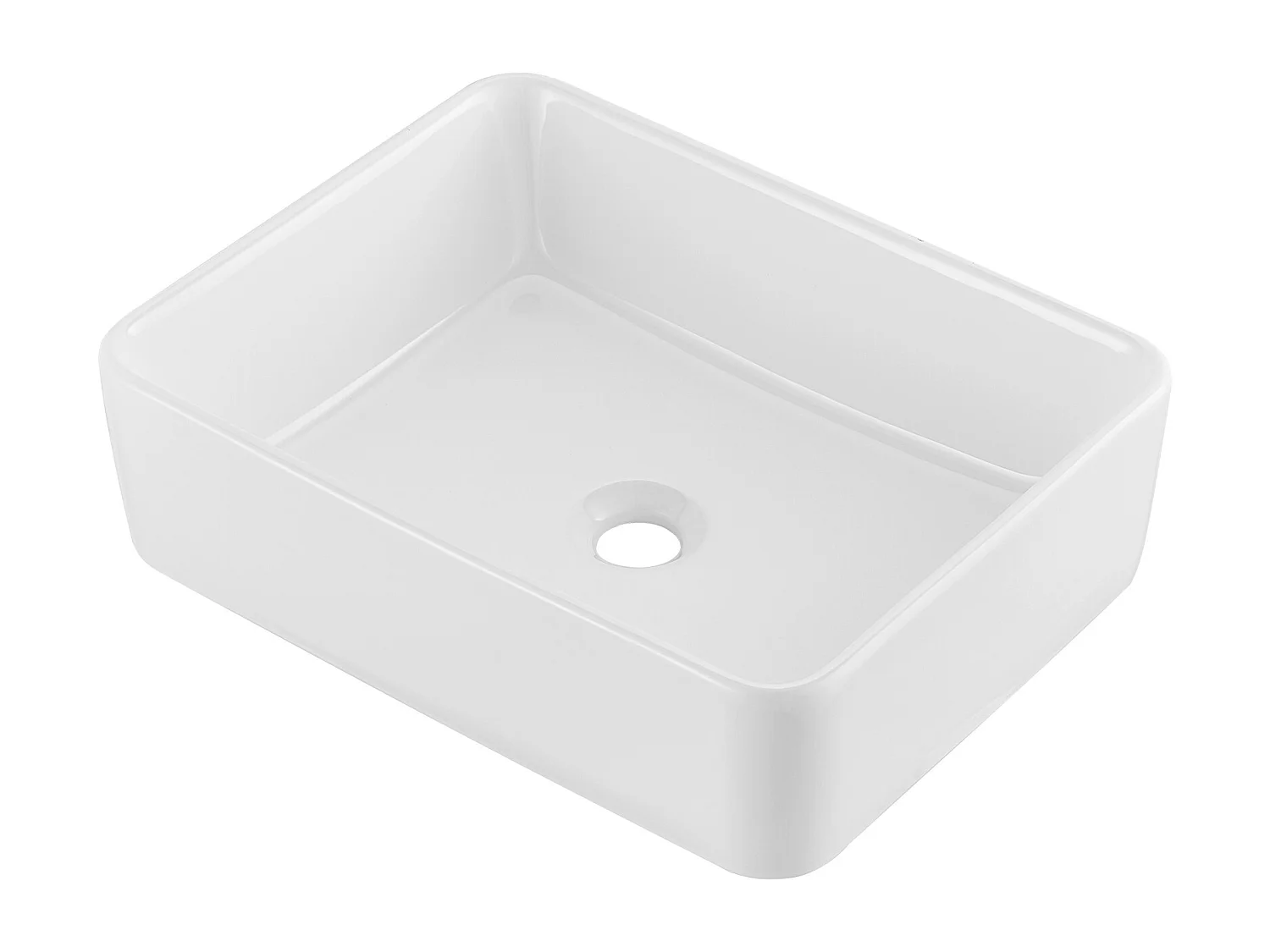 Badkamerwasbak SucceBuy, 48 x 37 cm, Modern Wit voor Verschiedene Decoraties