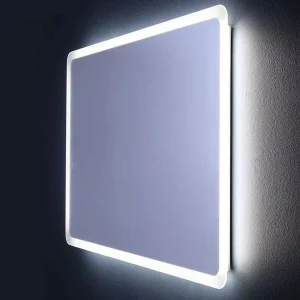 Afgeronde LED badkamerspiegel "Dallas" met verlicht frame cm 60x60h Afgeronde LED badkamerspiegel "Dallas" met verlicht frame cm 60x60h