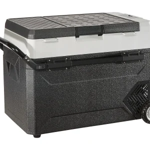 Autokoelkast SucceBuy 53L Draagbare Autokoelkast met Vriezer, Compressor met Twee Zones Autokoelkast SucceBuy 53L Draagbare Autokoelkast met Vriezer, Compressor met Twee Zones