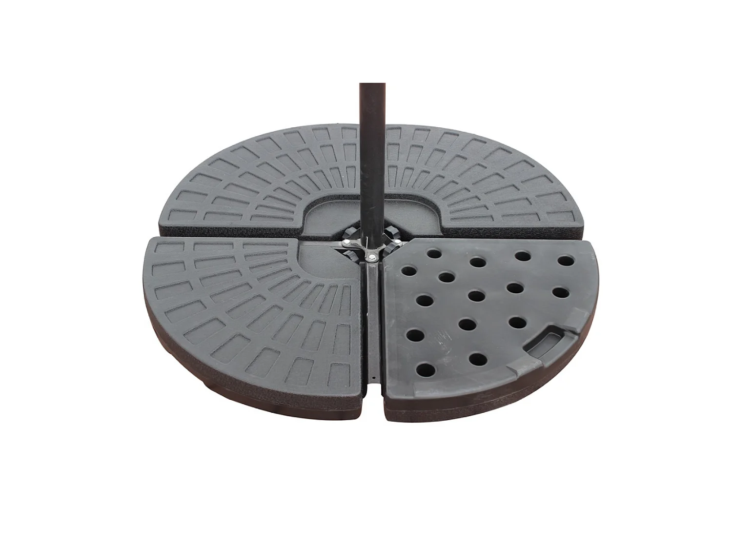 4 Parasoltegels met Zwarte Ballast 13L - Set van 4