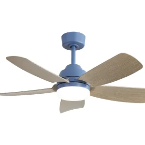 106,6 cm plafondventilator met 5 bladen, led, 6 snelheden, omkeerbare gelijkstroommotor, blauw 106,6 cm plafondventilator met 5 bladen, led, 6 snelheden, omkeerbare gelijkstroommotor, blauw
