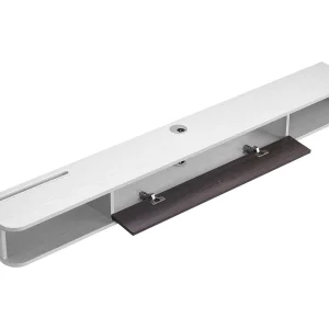 Aan de Muur Gemonteerde TV-Kast SucceBuy 180 cm Zwevende TV-Standaard voor aan de Muur met Ingebouwde Opbergruimte, Wit Aan de Muur Gemonteerde TV-Kast SucceBuy 180 cm Zwevende TV-Standaard voor aan de Muur met Ingebouwde Opbergruimte, Wit