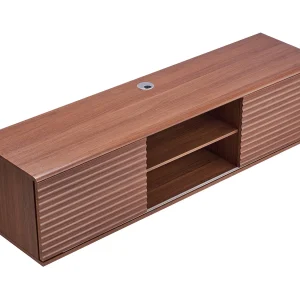 Aan de Muur Gemonteerde TV-Kast SucceBuy 152 cm Zwevende TV-Standaard voor aan de Muur met Verstelbare Opbergplank Aan de Muur Gemonteerde TV-Kast SucceBuy 152 cm Zwevende TV-Standaard voor aan de Muur met Verstelbare Opbergplank