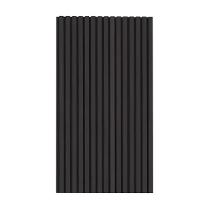 Houten Latten-Akustiekpanelen SucceBuy 120 x 60 cm, Modern Design, Zwart Eikenhout, voor een Moderne Decoratie, Geluidsreductie