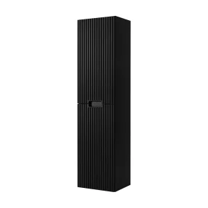 Badkamerkast, zwart, 35 x 136 x 27 cm Badkamerkast, zwart, 35 x 136 x 27 cm