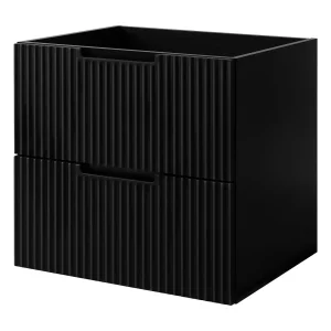 Badkamerkast, zwart, 60 x 57 x 46 cm Badkamerkast, zwart, 60 x 57 x 46 cm
