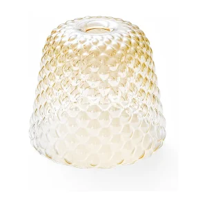 Diffuseur en verre ambré pour suspensions – finition dégradée transparente, design décoratif, culot E27 (grand verre) d.25X21,5