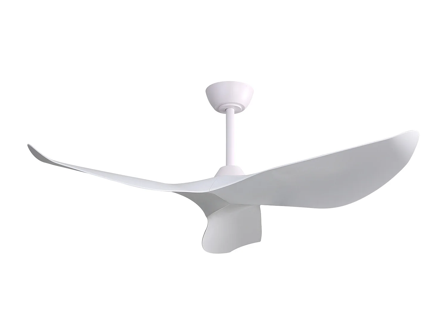 52 inch plafondventilator voor binnen met afstandsbediening met 6 snelheden, 3 ABS-bladen, omkeerbare DC-motor, wit (132 x 132 x 30 cm)