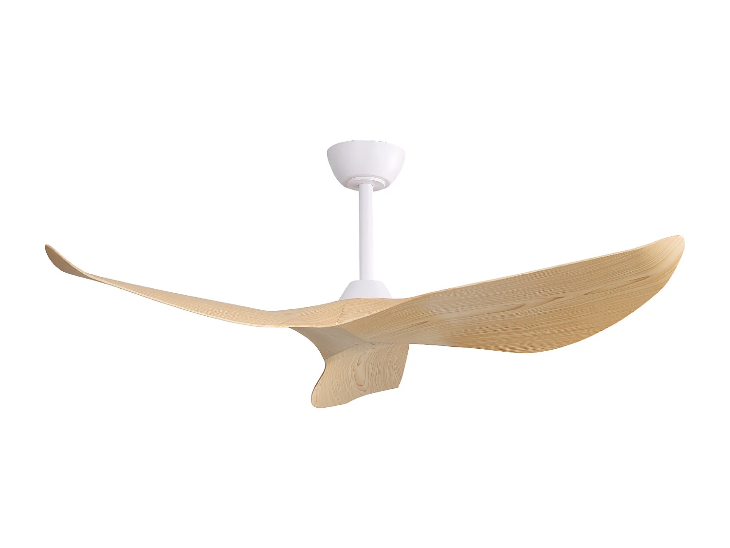 52 inch plafondventilator voor binnen zonder licht, 6 snelheden afstandsbediening, 3 ABS-bladen, omkeerbare DC-motor voor thuis (132x132x30cm)