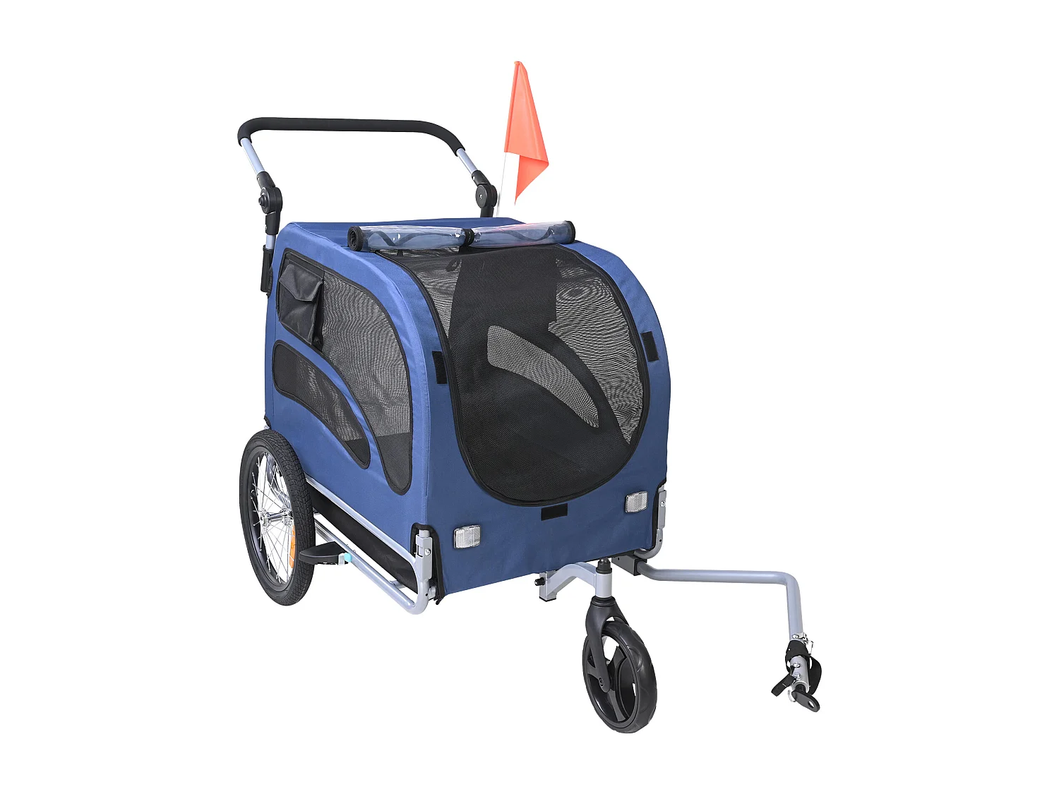 Aanhangwagen en Wagentje SucceBuy, voor Huisdieren, Hondentoestel en Katentoestel, Laadvermogen 45 kg, Waterdicht