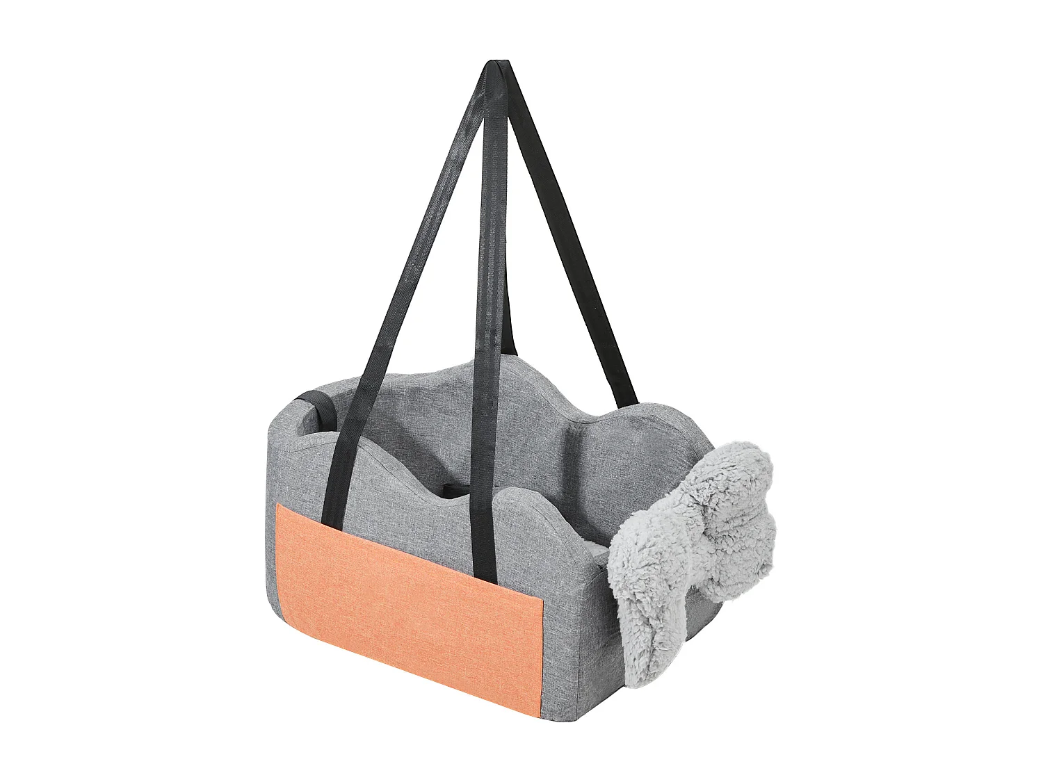 Autostoel voor Honden SucceBuy, Middenconsole voor Kleine Honden (3,6 kg), Donkergrijs