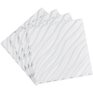 3D-Wandpanelen SucceBuy, Set van 12, 50 x 50 cm, Gegolfd PVC, Oppervlakte 3 m², mat Wit 3D-Wandpanelen SucceBuy, Set van 12, 50 x 50 cm, Gegolfd PVC, Oppervlakte 3 m², mat Wit