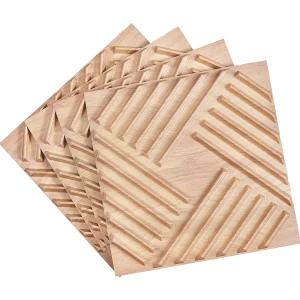 3D-Wandpanelen SucceBuy, Set van 12, 50 x 50 cm, PVC met Latten, Oppervlakte 3 m², Blair-Hout 3D-Wandpanelen SucceBuy, Set van 12, 50 x 50 cm, PVC met Latten, Oppervlakte 3 m², Blair-Hout