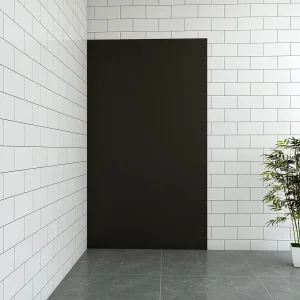Aica B:80xH:210cm mat zwart aluminium composiet platen , 3 mm dik-Set van 1 douchewandpanelen inclusief profielen-Wandpanelen Aica B:80xH:210cm mat zwart aluminium composiet platen , 3 mm dik-Set van 1 douchewandpanelen inclusief profielen-Wandpanelen
