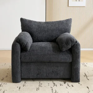 1-zitsbank, modern design, in chenille, beige (96x82x84 cm) 1-zitsbank, modern design, in chenille, beige (96x82x84 cm)