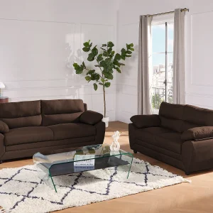 Tweezitsbank MANOA van stof – Bruin Tweezitsbank MANOA van stof – Bruin