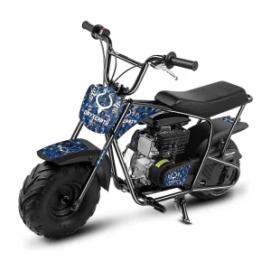 105CC 4-takt mini dirt bike voor 13+, automatische transmissie, trekstarter, 4 stickers, off-road pitbike (blauw) 105CC 4-takt mini dirt bike voor 13+, automatische transmissie, trekstarter, 4 stickers, off-road pitbike (blauw)