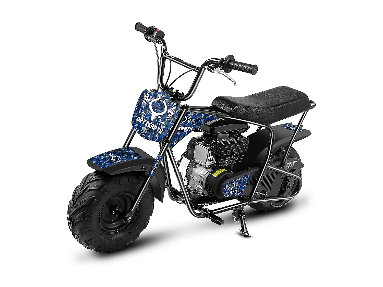105CC 4-takt mini dirt bike voor 13+, automatische transmissie, trekstarter, 4 stickers, off-road pitbike (blauw)