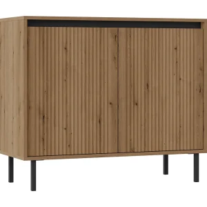 2-deurs dressoir met zwarte poten – 100 cm – evoke oak – OSAKA 2-deurs dressoir met zwarte poten – 100 cm – evoke oak – OSAKA