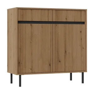 2-deurs dressoir met 2 lades – 100 cm – evoke oak – OSAKA 2-deurs dressoir met 2 lades – 100 cm – evoke oak – OSAKA