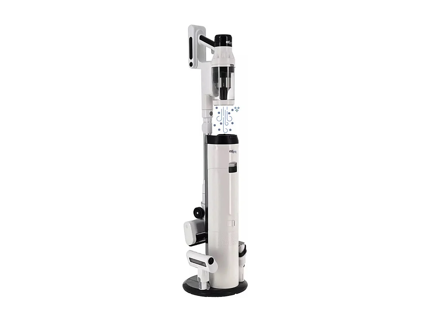 Draadloze steelstofzuiger EZIclean® Cyclomax R22 - Automatische Lediging, Krachtig, 52 min Autonomie, HEPA-filtratie, Touchscreen