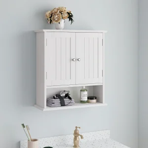 Badkamermeubel met verstelbare planken, MDF, wit (54,6×19,8×59,9 cm) Badkamermeubel met verstelbare planken, MDF, wit (54,6×19,8×59,9 cm)