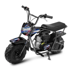 105cc Kids Off-Road Mini Bike: 4-takt, automatische transmissie, handstart, geborstelde blauwe afwerking, vanaf 13 jaar 105cc Kids Off-Road Mini Bike: 4-takt, automatische transmissie, handstart, geborstelde blauwe afwerking, vanaf 13 jaar