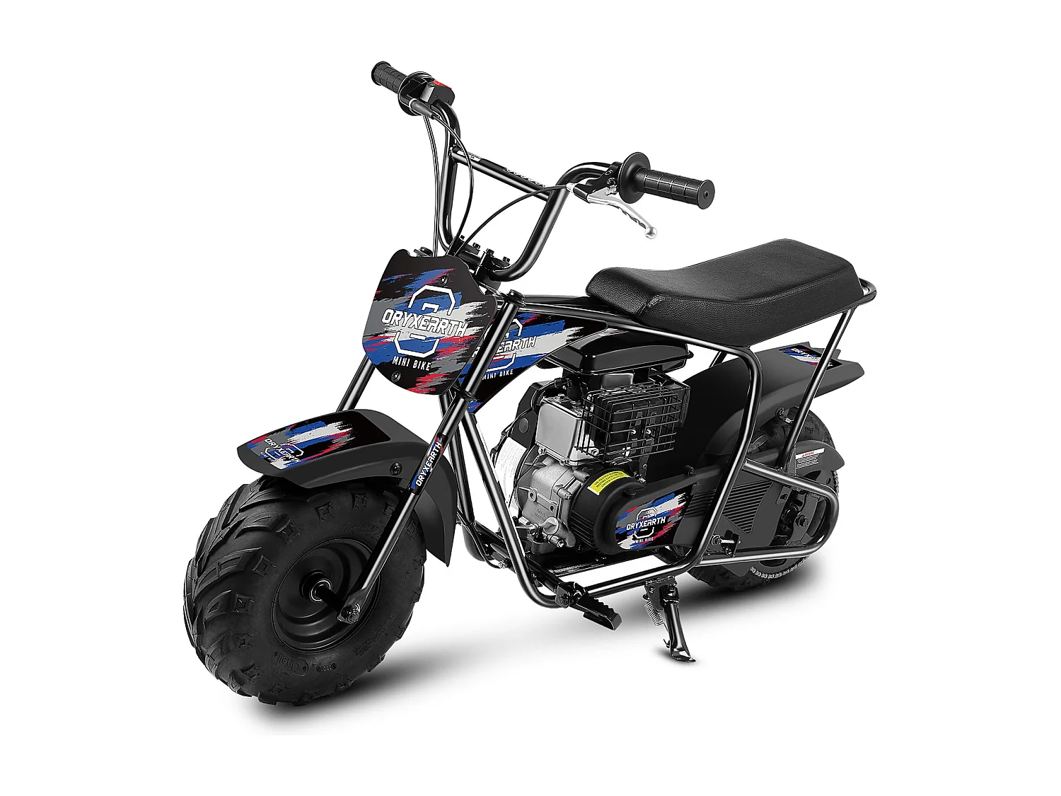 105cc Kids Off-Road Mini Bike: 4-takt, automatische transmissie, handstart, geborstelde blauwe afwerking, vanaf 13 jaar