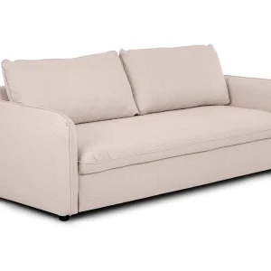 Slaapbank 3 zitplaatsen Beige met eenvoudige uitklapfunctie (225 x 140 x 91 cm) – CHLOE Slaapbank 3 zitplaatsen Beige met eenvoudige uitklapfunctie (225 x 140 x 91 cm) – CHLOE
