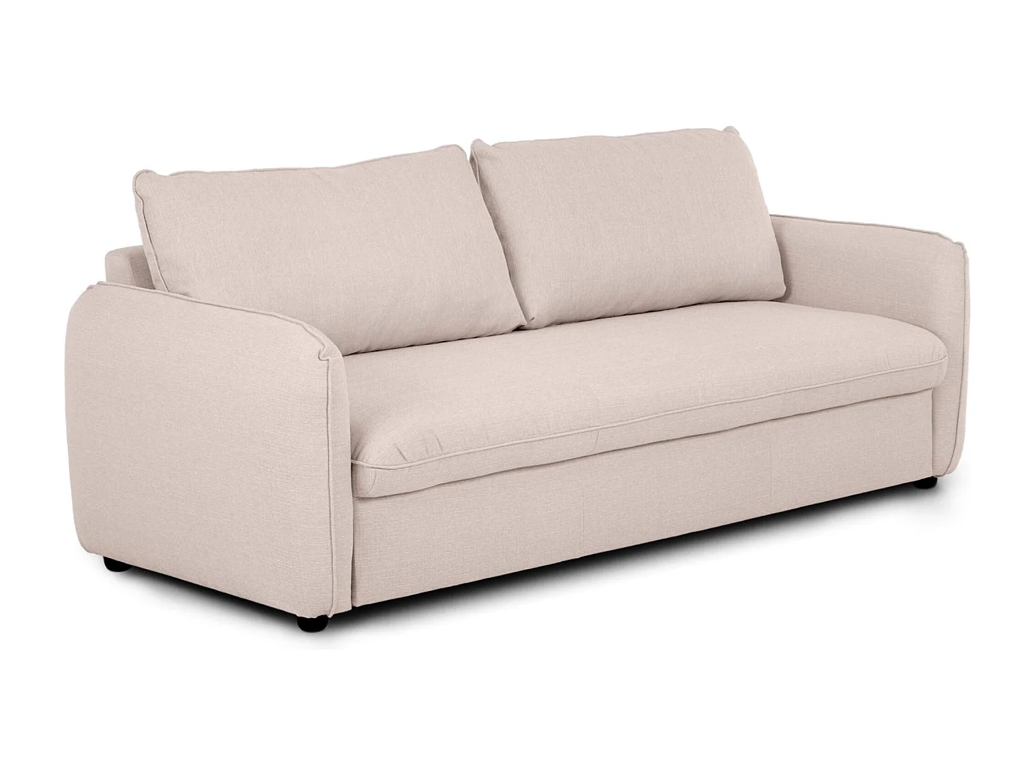 Slaapbank 3 zitplaatsen Beige met eenvoudige uitklapfunctie (225 x 140 x 91 cm) – CHLOE