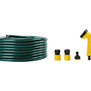 13mm bewateringsslang – Suan – Complete set met bewateringsaccessoires – Lengte: 30m 13mm bewateringsslang – Suan – Complete set met bewateringsaccessoires – Lengte: 30m