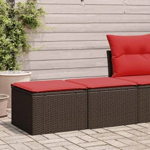 2-delige Loungeset met kussens poly rattan acacia bruin 2-delige Loungeset met kussens poly rattan acacia bruin