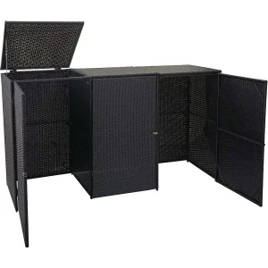 Bakdeksel met 3 bakken MCW-E25 3x120l, zwart Bakdeksel met 3 bakken MCW-E25 3x120l, zwart