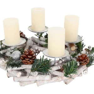 Adventskrans MCW-M12 met kaarsen, met kaarsen Adventskrans MCW-M12 met kaarsen, met kaarsen