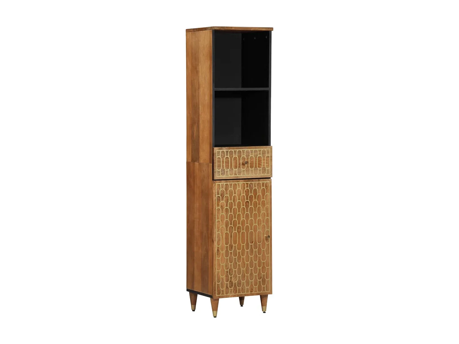 Badkamerkast 38x33x160 cm massief mangohout