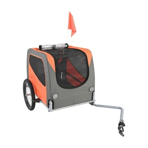2-in-1 Fietskar, SucceBuy Huisdierenfietskar, Honden- en Kattenfietsdrager, 30 kg Draagvermogen, Waterbestendig Staal 2-in-1 Fietskar, SucceBuy Huisdierenfietskar, Honden- en Kattenfietsdrager, 30 kg Draagvermogen, Waterbestendig Staal