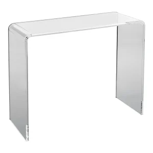 Acryl Tafel Console SucceBuy, Transparante Noodtafel voor Entreehal, 97 X 38 X 74 CM Acryl Tafel Console SucceBuy, Transparante Noodtafel voor Entreehal, 97 X 38 X 74 CM