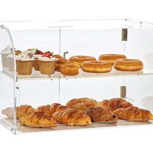Bakkerijvitrine in Acryl met 2 Levels SucceBuy met Achterdeur