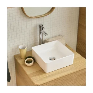 AONI 30cm witte keramische vierkante wastafel AONI 30cm witte keramische vierkante wastafel