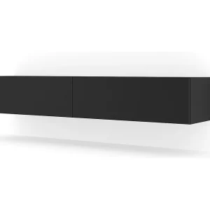 TV-meubel wandmontage 2 deuren 180 cm Bali Zwart
