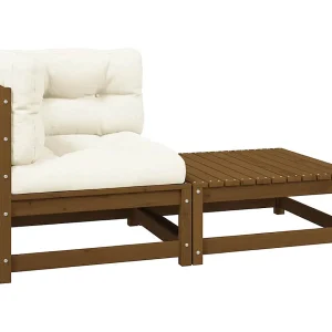 2-delige Loungeset met kussens grenenhout honingbruin 2-delige Loungeset met kussens grenenhout honingbruin