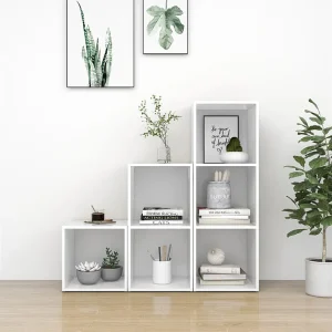 3-delige Tv-meubelset | Tv-Bank | TV-kast bewerkt hout wit