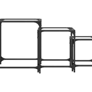3-delige Tafeltjesset | Woonkamertafel | Koffietafel met transparant glazen blad staal 3-delige Tafeltjesset | Woonkamertafel | Koffietafel met transparant glazen blad staal