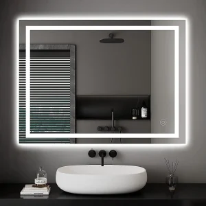 60x80cm LED badkamerspiegel, 20W, anticondens, aanraakschakelaar, geheugen, explosieveilig, IP44 waterdicht, praktisch en modern Verlichting 60x80cm LED badkamerspiegel, 20W, anticondens, aanraakschakelaar, geheugen, explosieveilig, IP44 waterdicht, praktisch en modern Verlichting