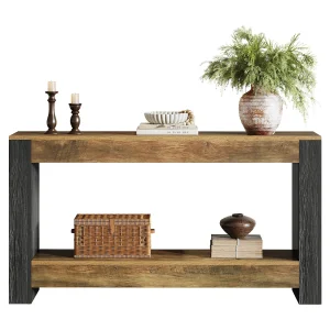 160 cm lange consoletafel voor de hal, rustieke houten haltafel voor de woonkamer 160 cm lange consoletafel voor de hal, rustieke houten haltafel voor de woonkamer