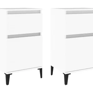 Amite Nachtkastjes 2 st 40x35x70 cm wit Amite Nachtkastjes 2 st 40x35x70 cm wit