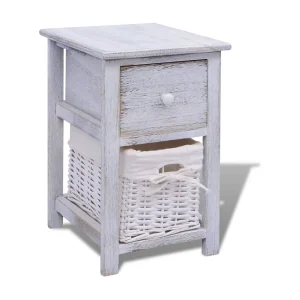 Anwar  Nachtkastje hout wit