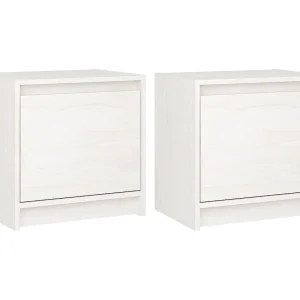Assaria Nachtkastjes 2 st 40×30,5×40 cm massief grenenhout wit Assaria Nachtkastjes 2 st 40×30,5×40 cm massief grenenhout wit