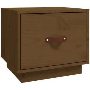 Ballston Lake  Nachtkastje 40x34x35 cm massief grenenhout honingbruin
