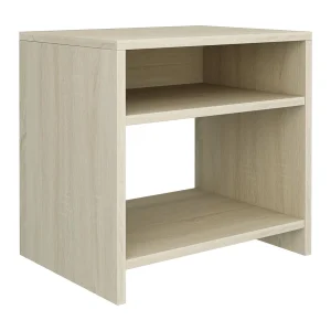 Anelies Nachtkastje 40x30x40 cm bewerkt hout sonoma eikenkleurig Anelies Nachtkastje 40x30x40 cm bewerkt hout sonoma eikenkleurig